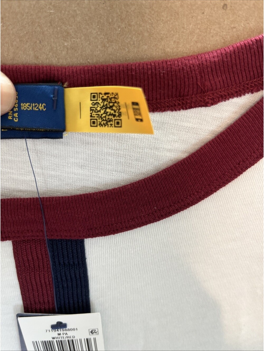 NEW! Polo Ralph Lauren Shirt Men's Size XLT White/Red - Track Club XL Tall $89 - Picture 6 of 9